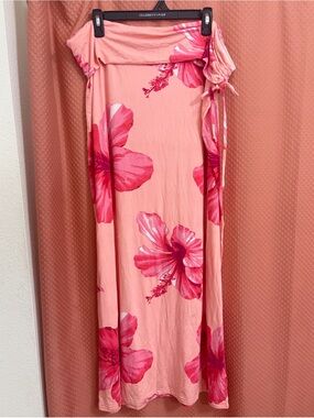 Pink Pink Floral Swim Cover-Up skirt
